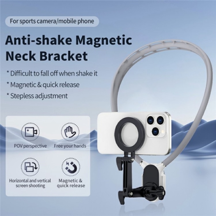 SX-P05 Magnetic Collar Phone Clamp Bracket POV View Mount(Black) SX-P05 Magnetic Collar Phone Clamp Bracket POV View Mount(Black)