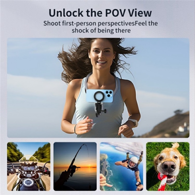 SX-P05 Magnetic Collar Phone Clamp Bracket POV View Mount(Black) SX-P05 Magnetic Collar Phone Clamp Bracket POV View Mount(Black)