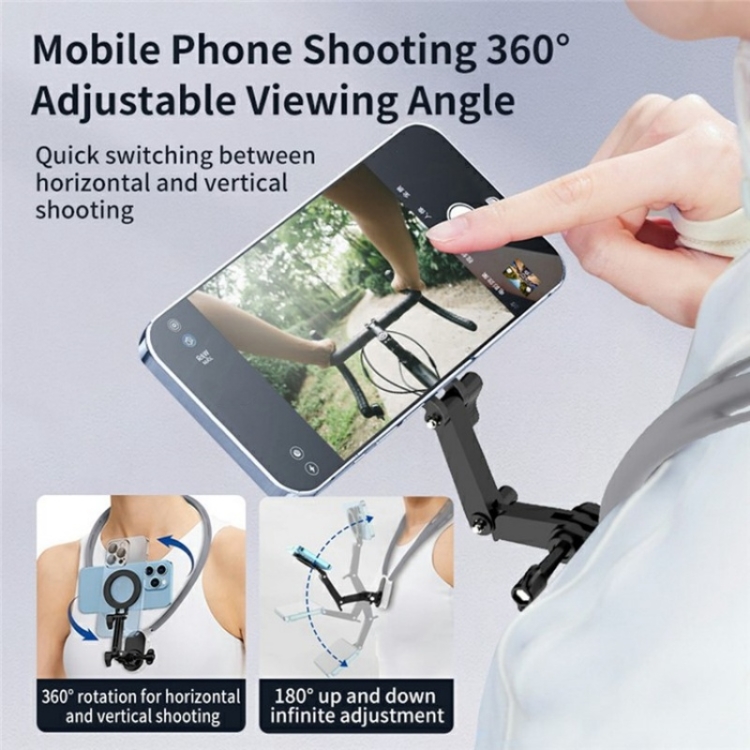SX-P05 Magnetic Collar Phone Clamp Bracket POV View Mount(Black) SX-P05 Magnetic Collar Phone Clamp Bracket POV View Mount(Black)