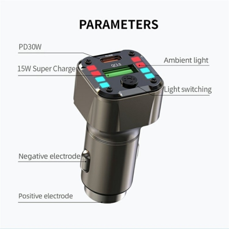K24 Dual Ports Car Charging Adapter Car Charger PD 30W QC 3.0 Super Charger K24 Dual Ports Car Charging Adapter Car Charger PD 30W QC 3.0 Super Charger