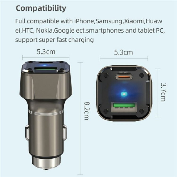 K25 Fast Charging Metal Window Breaker Car Charger Adapter PD 30W Super Charger K25 Fast Charging Metal Window Breaker Car Charger Adapter PD 30W Super Charger