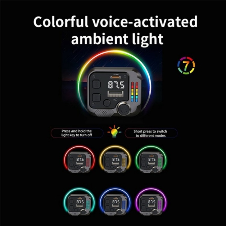 C68 Dual Port Bluetooth FM Transmitter PD 30W Car Charger Music Player Hands-Free Call C68 Dual Port Bluetooth FM Transmitter PD 30W Car Charger Music Player Hands-Free Call