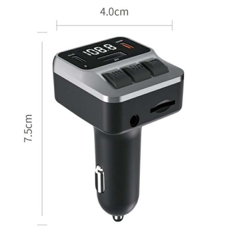 C65 Dual Type-C Port PD 30W Fast Charging Adapter Car Bluetooth FM Transmitter C65 Dual Type-C Port PD 30W Fast Charging Adapter Car Bluetooth FM Transmitter