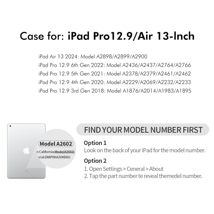 For iPad Pro 12.9 2022/ Air 13 2024 ENKAY 360 Rotation TPU Leather Smart Tablet Case with Pen Slot(Black)