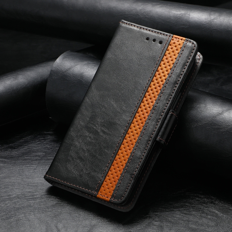 For iPhone 16 Plus CaseNeo Splicing Dual Magnetic Buckle Leather Phone Case(Black) For iPhone 16 Plus CaseNeo Splicing Dual Magnetic Buckle Leather Phone Case(Black)