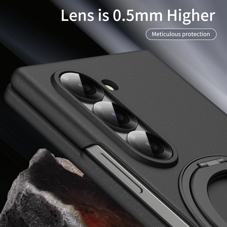 For Samsung Galaxy Z Fold5 5G Thunderbolt 360 Rotating Holder Shockproof Phone Case(Black) For Samsung Galaxy Z Fold5 5G Thunderbolt 360 Rotating Holder Shockproof Phone Case(Black)