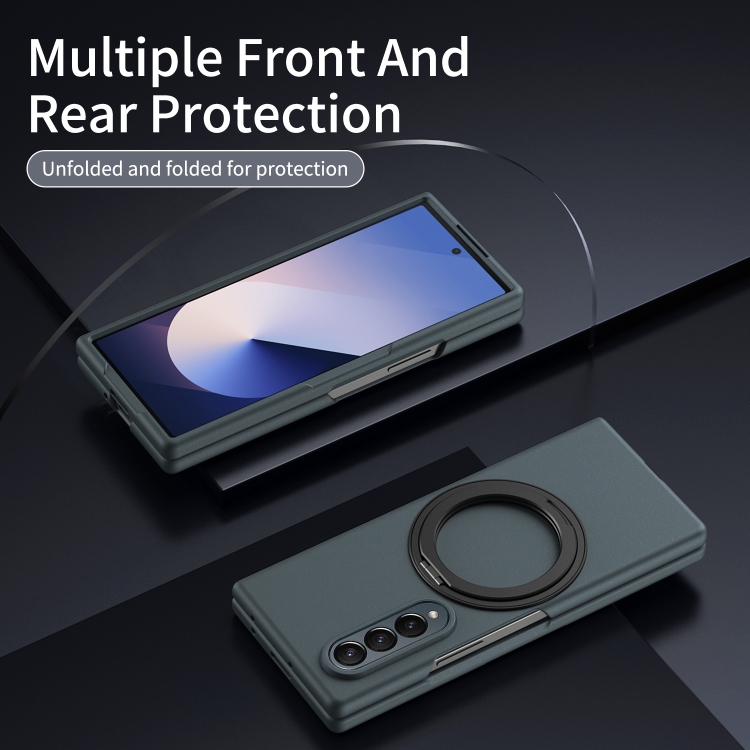 For Samsung Galaxy Z Fold4 Thunderbolt 360 Rotating Holder Shockproof Phone Case(Green) For Samsung Galaxy Z Fold4 Thunderbolt 360 Rotating Holder Shockproof Phone Case(Green)