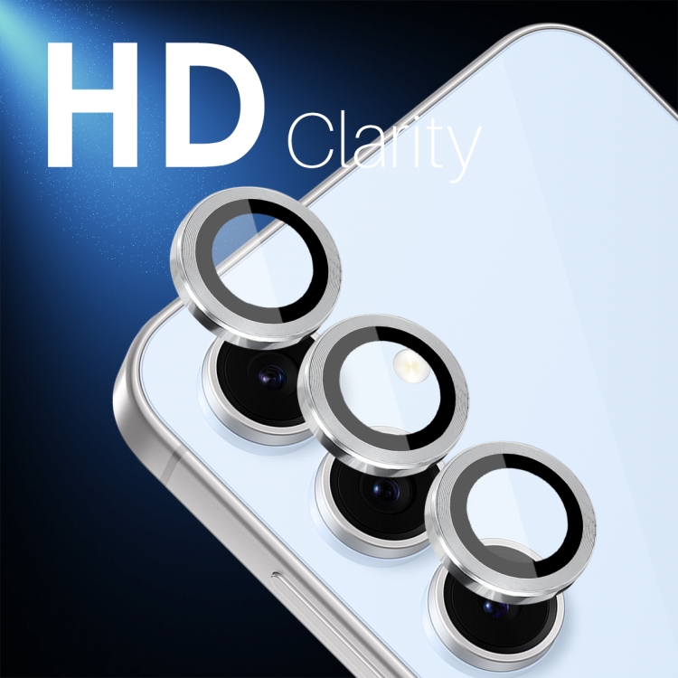 For Samsung Galaxy S24 FE 5G NORTHJO Camera Lens Protector CD Metal Ring Tempered Glass Film(Silver) For Samsung Galaxy S24 FE 5G NORTHJO Camera Lens Protector CD Metal Ring Tempered Glass Film(Silver)