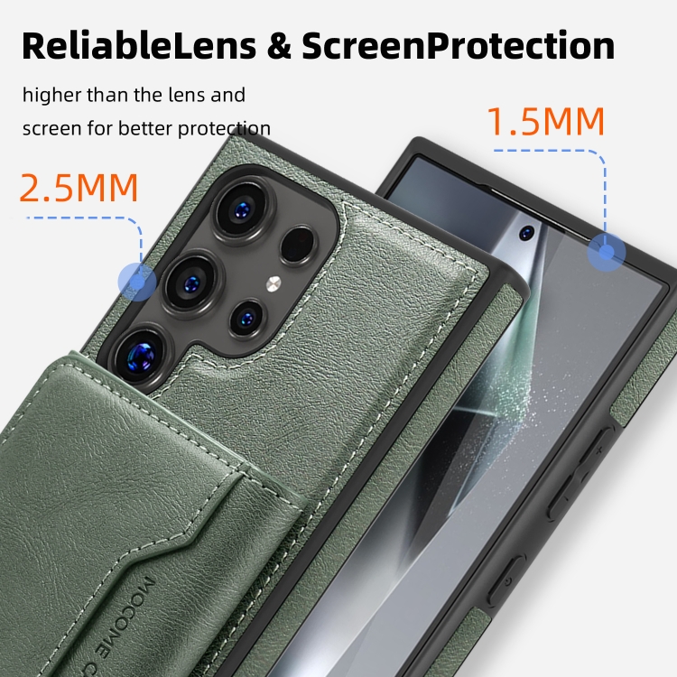 For Samsung Galaxy S22 5G Shield Multi-functional MagSafe Card Bag Phone Case(Green) For Samsung Galaxy S22 5G Shield Multi-functional MagSafe Card Bag Phone Case(Green)