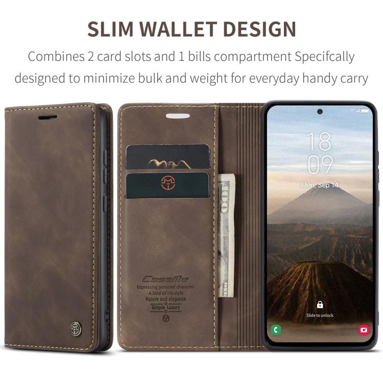 For Samsung Galaxy S25+ 5G CaseMe 013 Multifunctional Horizontal Flip Leather Phone Case(Coffee) For Samsung Galaxy S25+ 5G CaseMe 013 Multifunctional Horizontal Flip Leather Phone Case(Coffee)