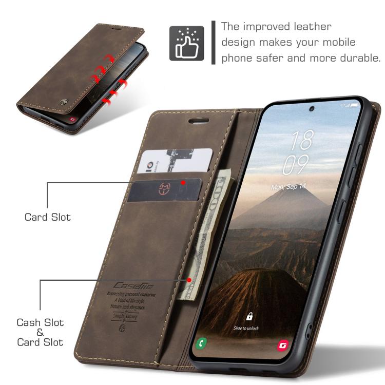 For Samsung Galaxy S25+ 5G CaseMe 013 Multifunctional Horizontal Flip Leather Phone Case(Coffee) For Samsung Galaxy S25+ 5G CaseMe 013 Multifunctional Horizontal Flip Leather Phone Case(Coffee)