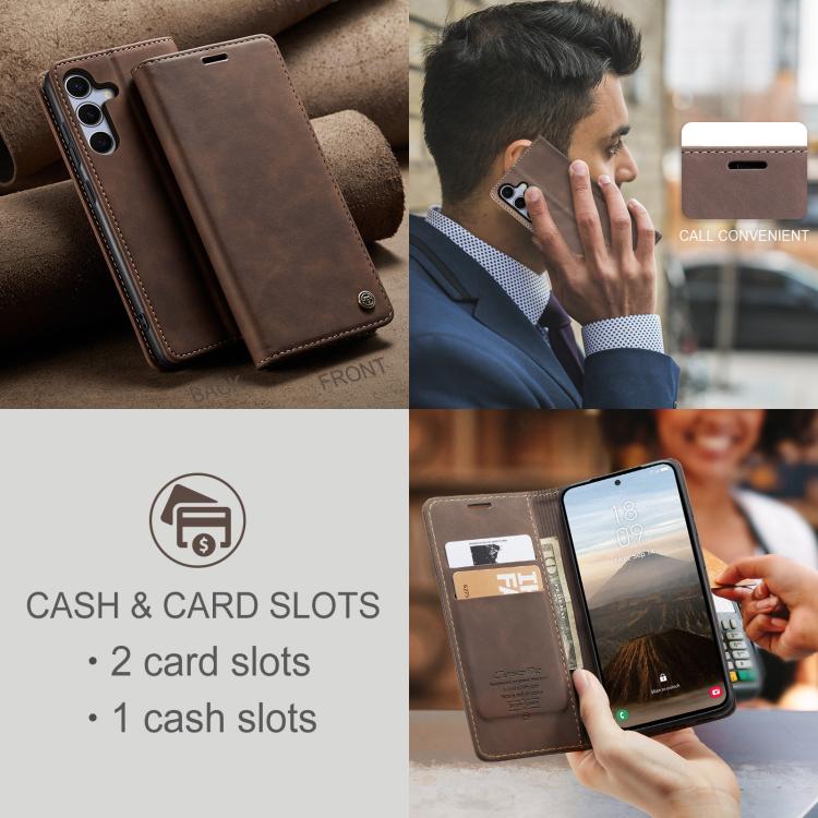 For Samsung Galaxy S25+ 5G CaseMe 013 Multifunctional Horizontal Flip Leather Phone Case(Coffee) For Samsung Galaxy S25+ 5G CaseMe 013 Multifunctional Horizontal Flip Leather Phone Case(Coffee)
