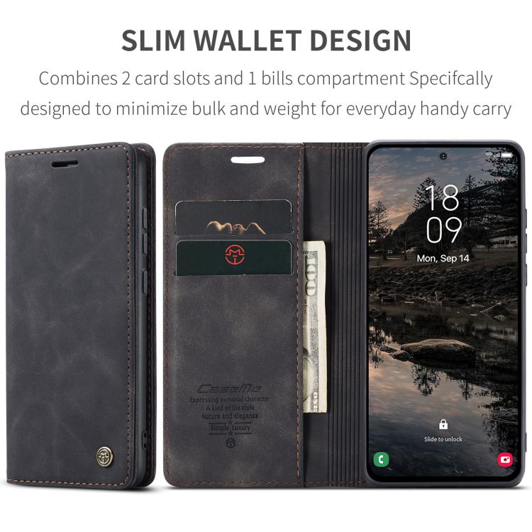 For Samsung Galaxy S25 5G CaseMe 013 Multifunctional Horizontal Flip Leather Phone Case(Black) For Samsung Galaxy S25 5G CaseMe 013 Multifunctional Horizontal Flip Leather Phone Case(Black)