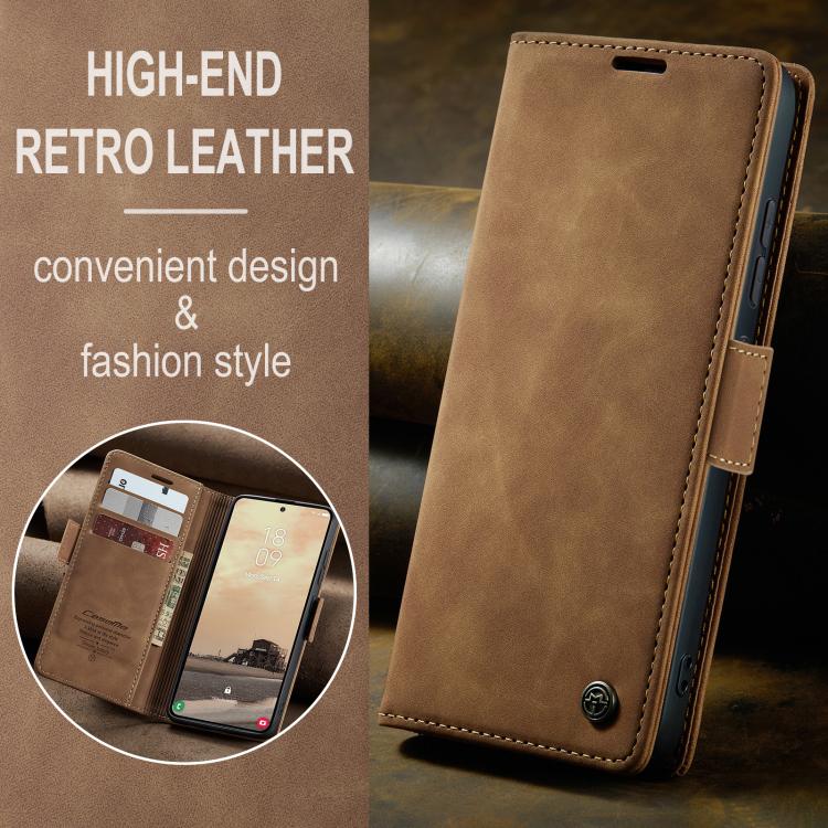 For Samsung Galaxy S26 Ultra 5G CaseMe 013 Multifunctional Horizontal Flip Leather Phone Case(Brown)