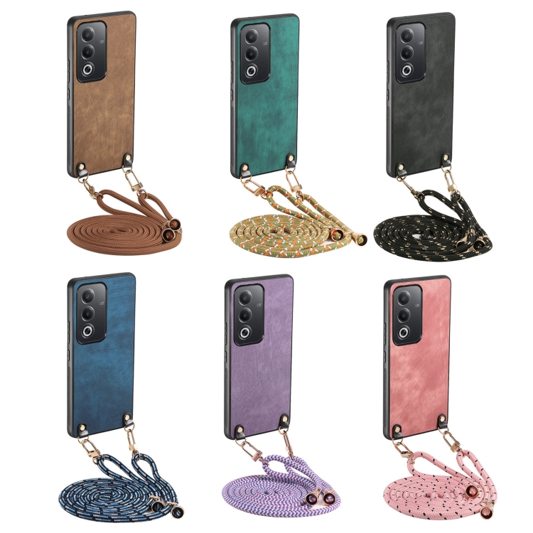 For OPPO F19 Pro+ Vintage Leather PC Back Cover Phone Case with