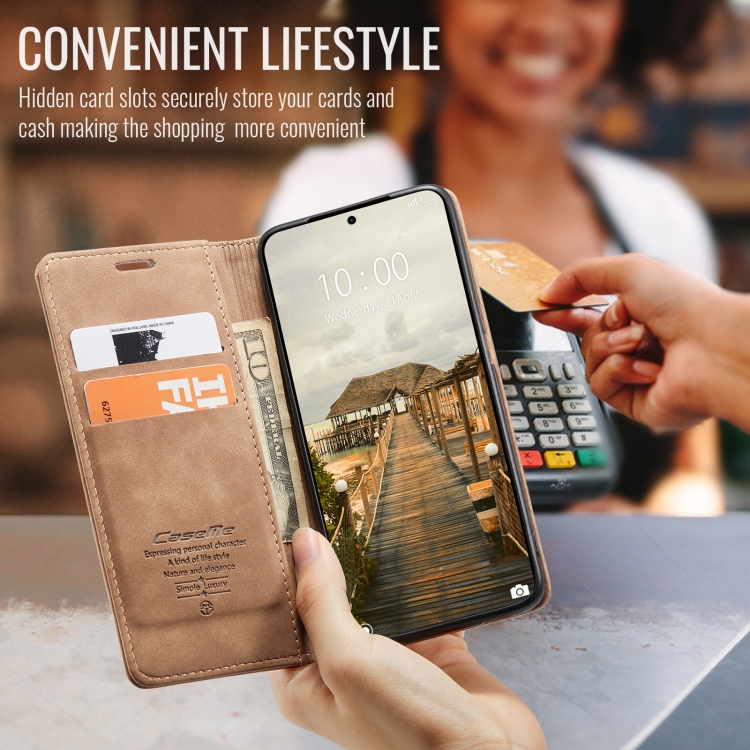 For Xiaomi 14T Pro CaseMe 013 Multifunctional Horizontal Flip Leather Phone Case(Brown)