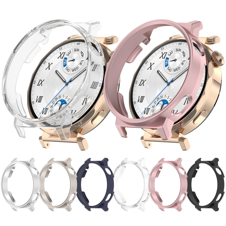 Funda protectora hueca para reloj Huawei Watch GT5 Pro de 42 mm con cobertura media para PC (negra) - B1