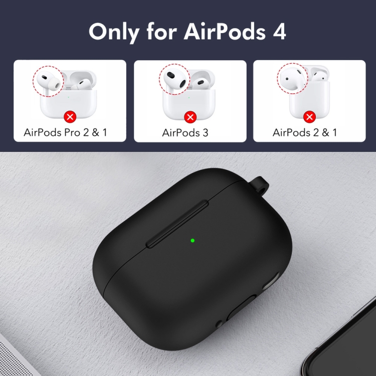 For Apple AirPods 4 2024 ENKAY Hat-Prince Thickened Silicone Case with Hook and Anti-lost Silicone Earbuds(White) For Apple AirPods 4 2024 ENKAY Hat-Prince Thickened Silicone Case with Hook and Anti-lost Silicone Earbuds(White)