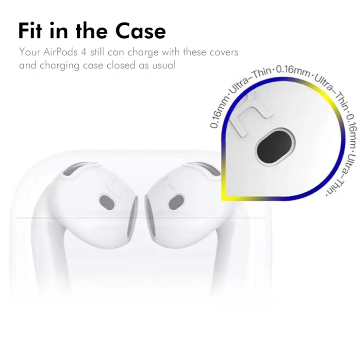 For Apple AirPods 4 2024 ENKAY Hat-Prince Thickened Silicone Case with Hook and Anti-lost Silicone Earbuds(White) For Apple AirPods 4 2024 ENKAY Hat-Prince Thickened Silicone Case with Hook and Anti-lost Silicone Earbuds(White)