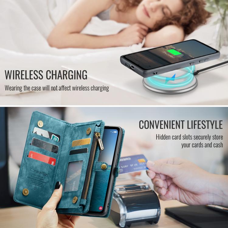 For Samsung Galaxy S25+ 5G CaseMe 008 Detachable Multifunctional Leather Phone Case(Blue) For Samsung Galaxy S25+ 5G CaseMe 008 Detachable Multifunctional Leather Phone Case(Blue)