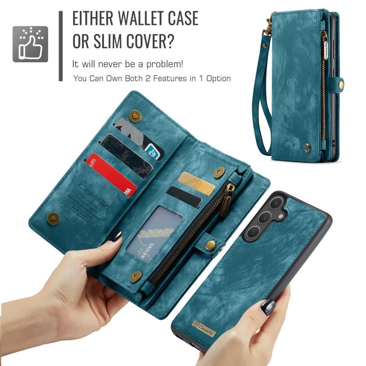 For Galaxy S25 FE / S26 FE5G CaseMe 008 Detachable Multifunctional Leather Phone Case(Blue)