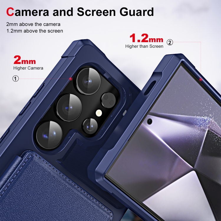 For Samsung Galaxy S24 Ultra 5G ENKAY Hat-Prince Card Slot Wallet TPU Back Leather Phone Case with Lens Film(Dark Blue) For Samsung Galaxy S24 Ultra 5G ENKAY Hat-Prince Card Slot Wallet TPU Back Leather Phone Case with Lens Film(Dark Blue)