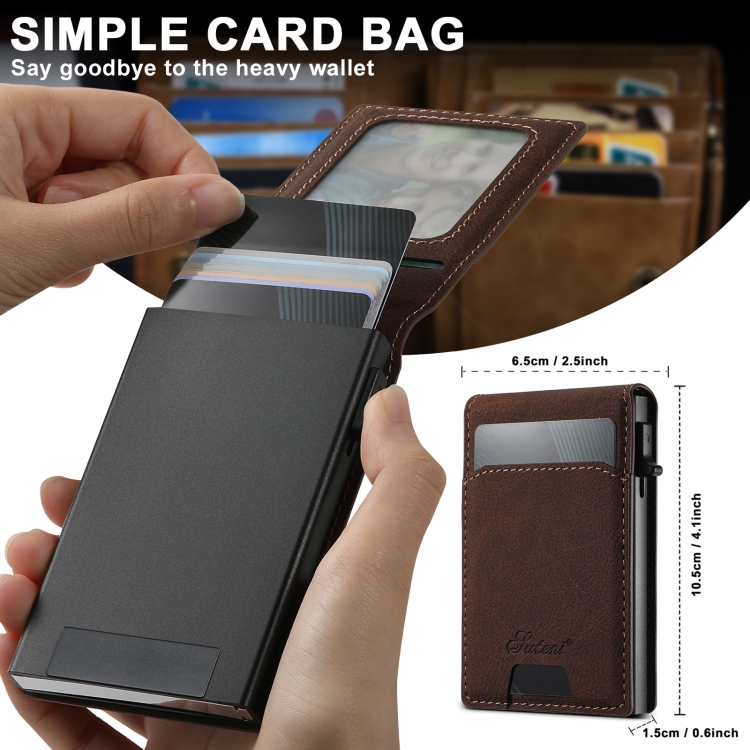 For iPhone 15 Pro Max Suteni H19 Litchi Grain 2-in-1 MagSafe Removable Card Box Back Phone Case(Brown) For iPhone 15 Pro Max Suteni H19 Litchi Grain 2-in-1 MagSafe Removable Card Box Back Phone Case(Brown)