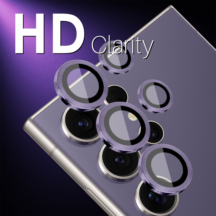 For Samsung Galaxy S25 Ultra 5G NORTHJO Camera Lens Protector CD Metal Ring Tempered Glass Film(Purple) For Samsung Galaxy S25 Ultra 5G NORTHJO Camera Lens Protector CD Metal Ring Tempered Glass Film(Purple)