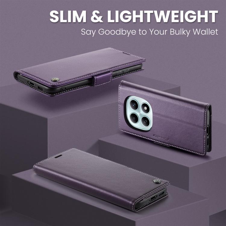 For Redmi Note 15 4G / 5G Global 164mm CaseMe 023 Butterfly Buckle Litchi Texture RFID Anti-theft Leather Phone Case(Purple)