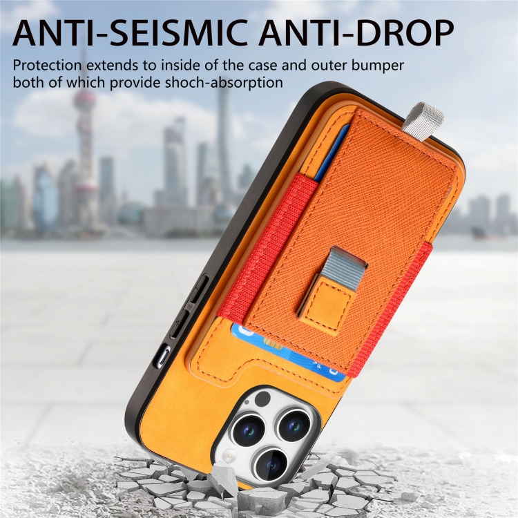 For iPhone 7 / 8 / SE 2022 Retro Magsafe Cross Leather Pull-Out Card Bag Back Phone Case(Yellow) For iPhone 7 / 8 / SE 2022 Retro Magsafe Cross Leather Pull-Out Card Bag Back Phone Case(Yellow)