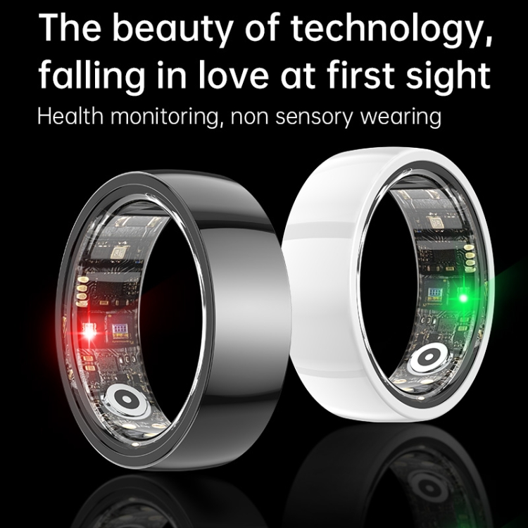 R1000 SIZE 13 Smart Ring, Support Heart Rate / Blood Oxygen / Sleep / Multiple Sports Modes(Black) - B2