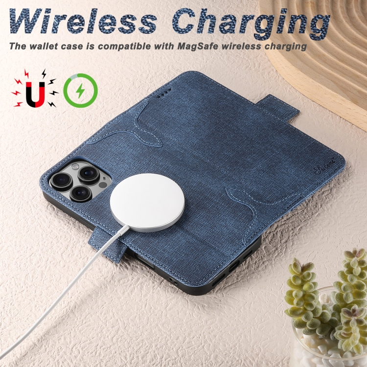 For iPhone 16 Suteni J07 Multi-functional Horizontal MagSafe Denim Leather Phone Case(Blue) For iPhone 16 Suteni J07 Multi-functional Horizontal MagSafe Denim Leather Phone Case(Blue)