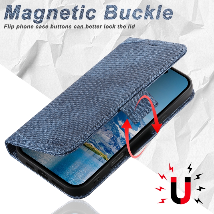 For iPhone 16 Suteni J07 Multi-functional Horizontal MagSafe Denim Leather Phone Case(Blue) For iPhone 16 Suteni J07 Multi-functional Horizontal MagSafe Denim Leather Phone Case(Blue)