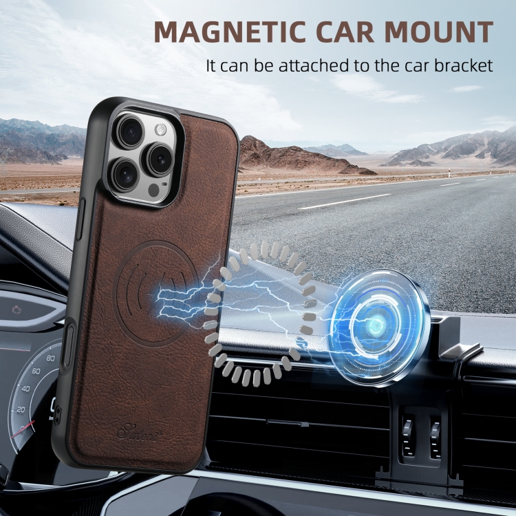 For Samsung Galaxy S22+ 5G Suteni H19 Litchi Texture 2-in-1 MagSafe Removable Card Case Back Phone Case(Brown) For Samsung Galaxy S22+ 5G Suteni H19 Litchi Texture 2-in-1 MagSafe Removable Card Case Back Phone Case(Brown)
