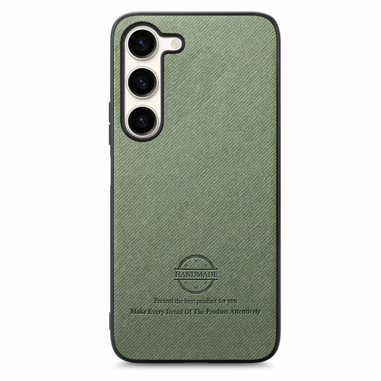 For Samsung Galaxy S22+ 5G Twill Fabric Leather Skin Back Phone Case(Green) For Samsung Galaxy S22+ 5G Twill Fabric Leather Skin Back Phone Case(Green)