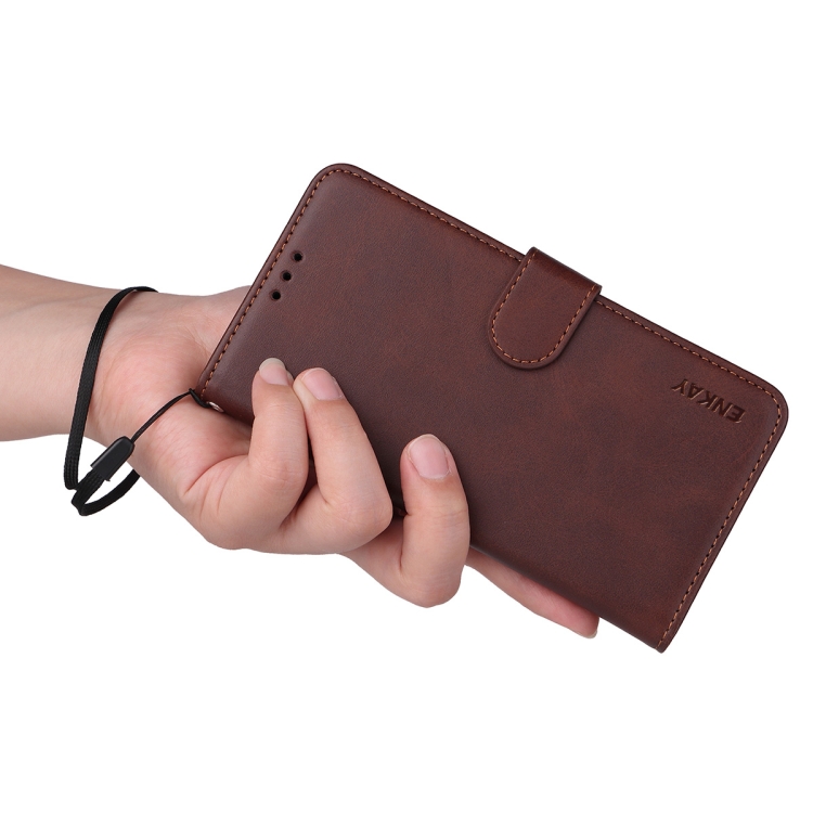 For Samsung Galaxy S24 Ultra 5G ENKAY Card Wallet Calf Texture Leather Phone Case with Screen Film(Black)
