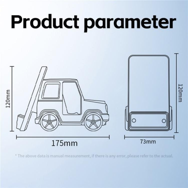 G63 Bluetooth Speaker Clock Atmosphere Light 6-in-1 Car Shape 15W Desktop Wireless Charger(Grey)