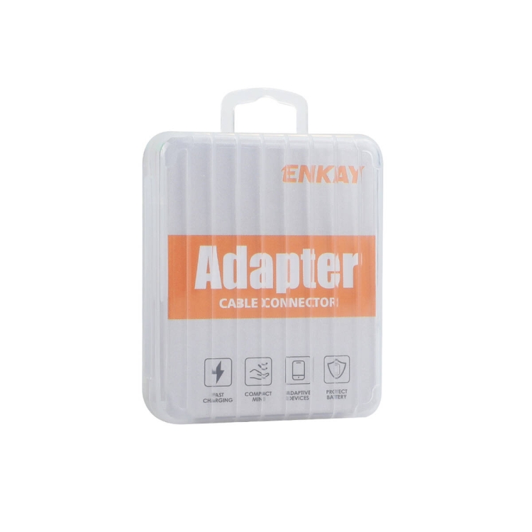 ENKAY ENK-AT120 Aluminium Alloy 8 Pin to Type-C Data Transfer & Charging Adapter(Black)