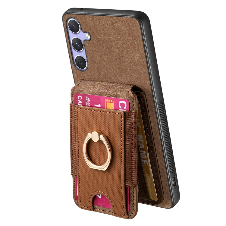For Samsung Galaxy S24 Ultra 5G Retro Splitable Magnetic Stand Card Bag Leather Phone Case(Brown) For Samsung Galaxy S24 Ultra 5G Retro Splitable Magnetic Stand Card Bag Leather Phone Case(Brown)