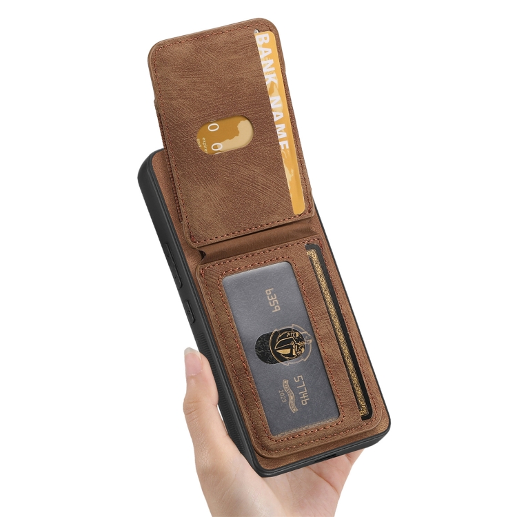 For Samsung Galaxy S24 Ultra 5G Retro Splitable Magnetic Stand Card Bag Leather Phone Case(Brown) For Samsung Galaxy S24 Ultra 5G Retro Splitable Magnetic Stand Card Bag Leather Phone Case(Brown)