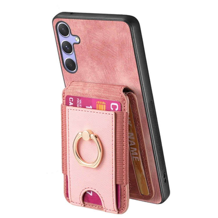 For Samsung Galaxy S23+ 5G Retro Splitable Magnetic Stand Card Bag Leather Phone Case(Pink) For Samsung Galaxy S23+ 5G Retro Splitable Magnetic Stand Card Bag Leather Phone Case(Pink)