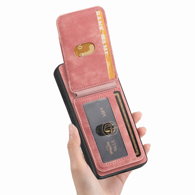 For Samsung Galaxy S23+ 5G Retro Splitable Magnetic Stand Card Bag Leather Phone Case(Pink) For Samsung Galaxy S23+ 5G Retro Splitable Magnetic Stand Card Bag Leather Phone Case(Pink)