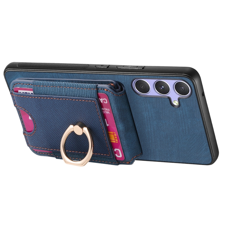 For Samsung Galaxy S23 5G Retro Splitable Magnetic Stand Card Bag Leather Phone Case(Blue) For Samsung Galaxy S23 5G Retro Splitable Magnetic Stand Card Bag Leather Phone Case(Blue)