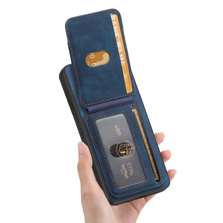 For Samsung Galaxy S23 5G Retro Splitable Magnetic Stand Card Bag Leather Phone Case(Blue) For Samsung Galaxy S23 5G Retro Splitable Magnetic Stand Card Bag Leather Phone Case(Blue)