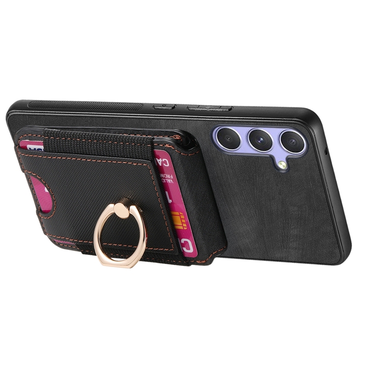 For Samsung Galaxy S22 5G Retro Splitable Magnetic Stand Card Bag Leather Phone Case(Black) For Samsung Galaxy S22 5G Retro Splitable Magnetic Stand Card Bag Leather Phone Case(Black)
