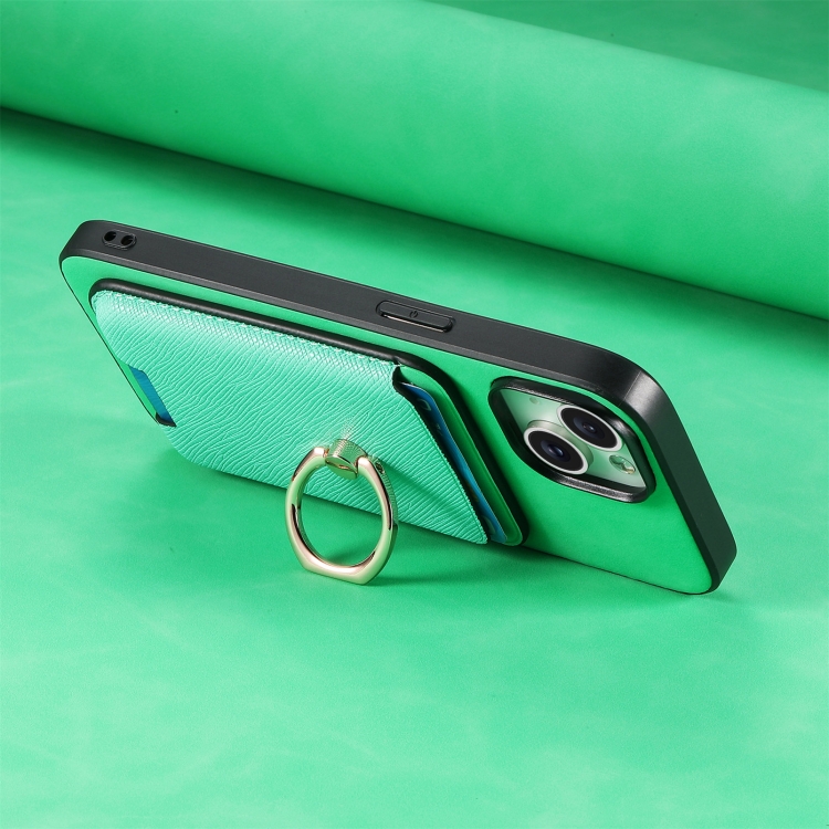 For Samsung Galaxy S24 Ultra 5G Retro Cross Leather Ring Vertical Insert Card Bag MagSafe Phone Case(Green) For Samsung Galaxy S24 Ultra 5G Retro Cross Leather Ring Vertical Insert Card Bag MagSafe Phone Case(Green)