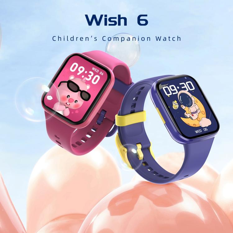 Wish 6 1.69 inch TFT Color Screen IP68 Waterproof Children Companion Smart Watch(Pink) - B2