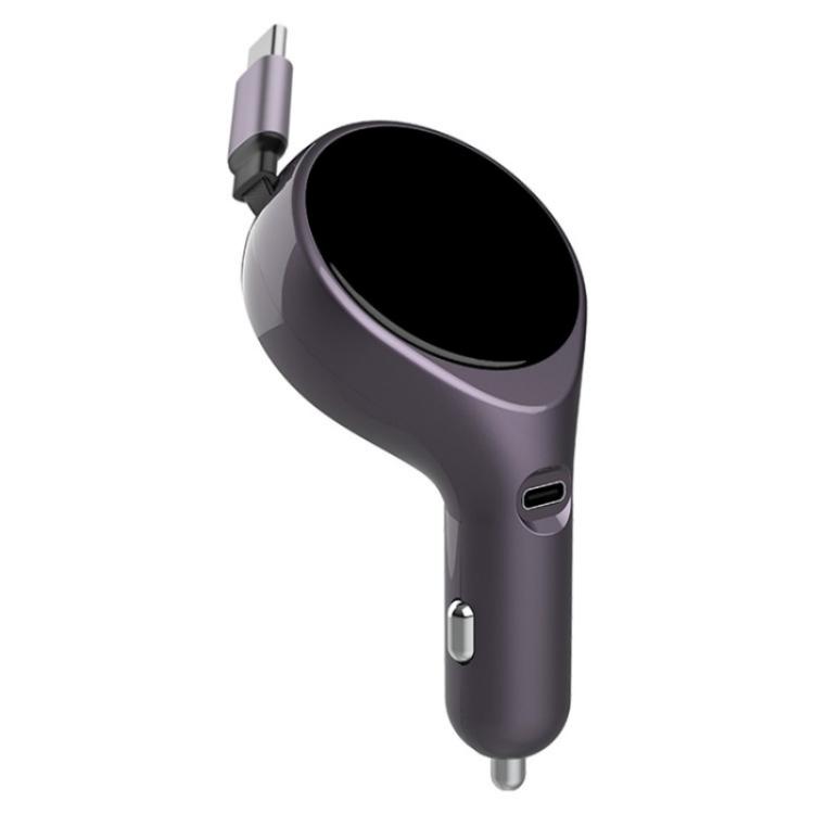 K1 With Retractable Cable Car Charger Type-C PD 20W Fast Charging Adapter K1 With Retractable Cable Car Charger Type-C PD 20W Fast Charging Adapter