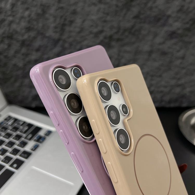 For Samsung Galaxy S25 Ultra 5G Glossy TPU Shockproof MagSafe Phone Case(Rock Color) For Samsung Galaxy S25 Ultra 5G Glossy TPU Shockproof MagSafe Phone Case(Rock Color)