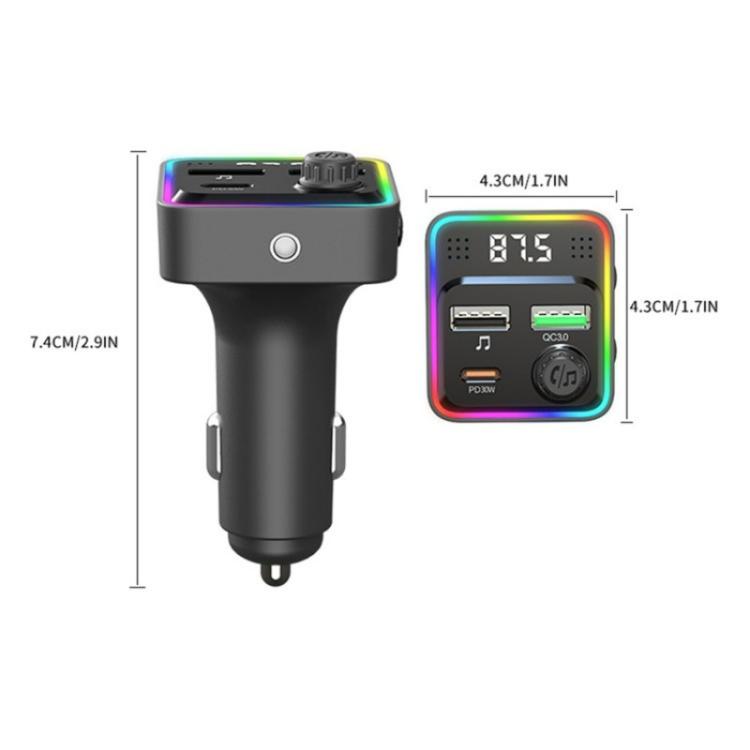 C71 3-in-1 PD 30W Cigarette Lighter Charger Adapter FM Transmitter Bluetooth Car Charger C71 3-in-1 PD 30W Cigarette Lighter Charger Adapter FM Transmitter Bluetooth Car Charger